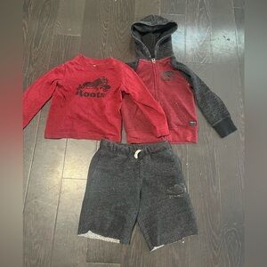 Roots Kids Black and Gray Outfit Set